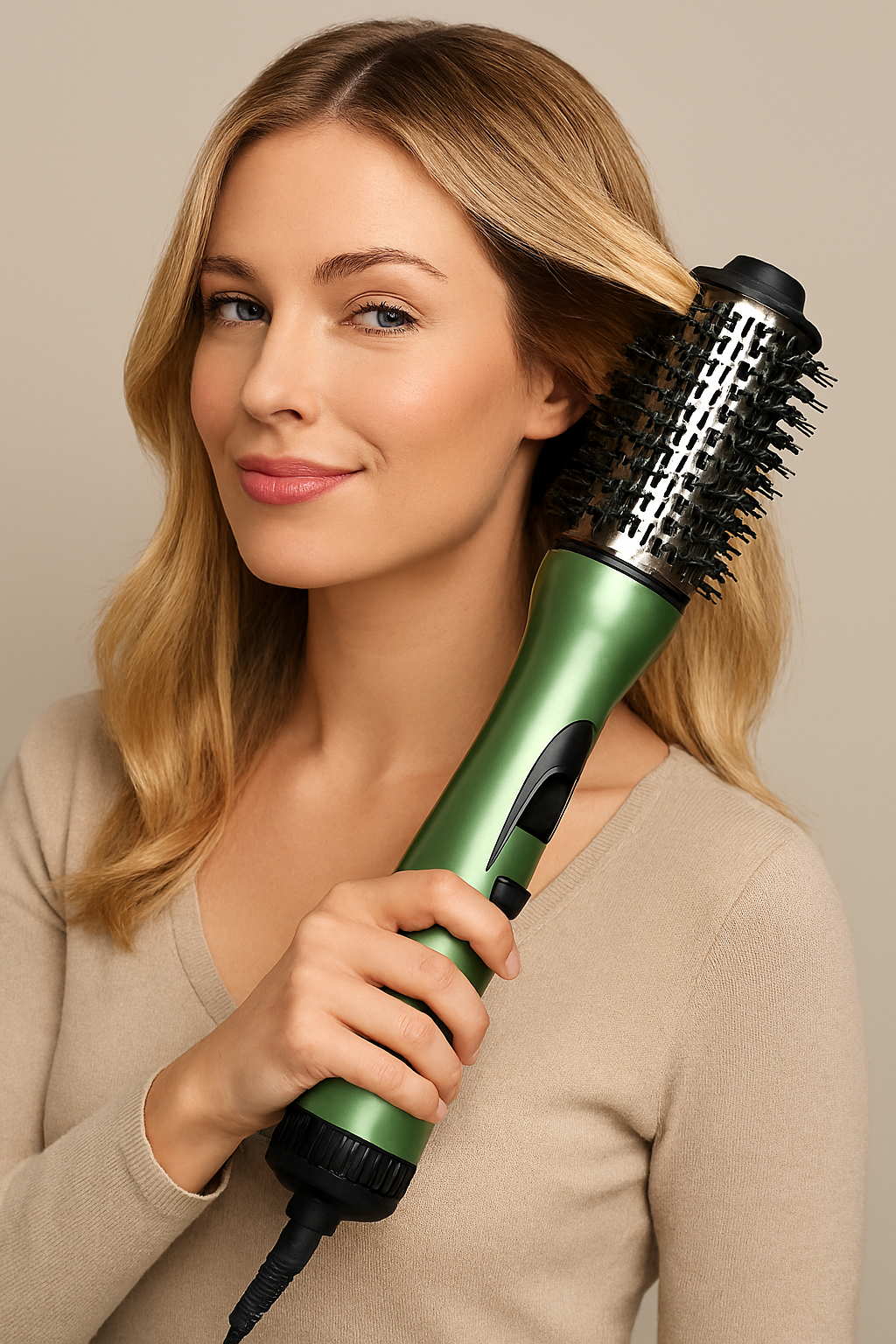 Cepillo Secador y alisador Giratorio Electrico Con 2 Cabezales, alisa tu cabello rapido y sin frizz 🎁 40% DCTO Solo Hoy !!