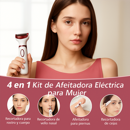 Afeitadora Electrica 4 en 1 Shaver para Dama cara, cuerpo, nariz y cejas 🎁 hoy 50% DCTO
