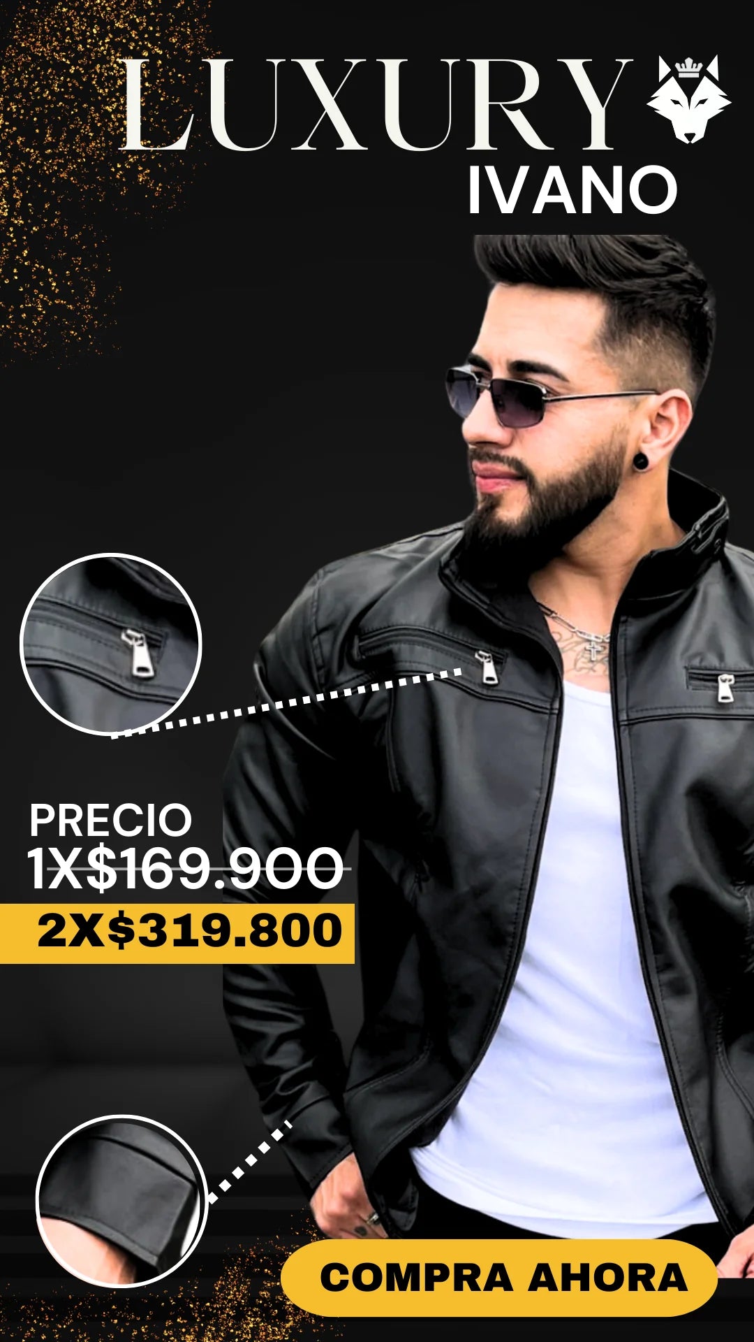 CHAQUETA IVANO CUEROTEX PREMIUM 🎁 ENVIO GRATIS