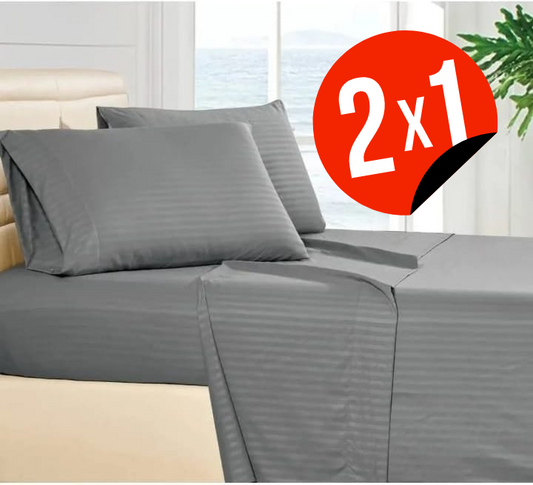 Pack x 2 juegos de sabanas Premium, Incluye sabana sobre sabana y fundas para almohadas 🎁Envió Gratis disponible solo las próximas horas