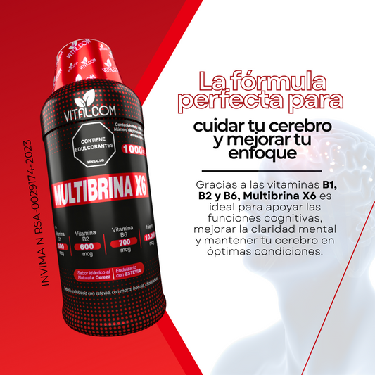 Multibrina liquida cereza x 1000ml, mejora la concentración y nutre tu cerebro🎁 Envió Gratis