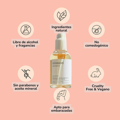 Mixsoon Corean Beauty, Escencia Liquida purificadora mejora y refina la textura de la piel🎁Envió Gratis !!