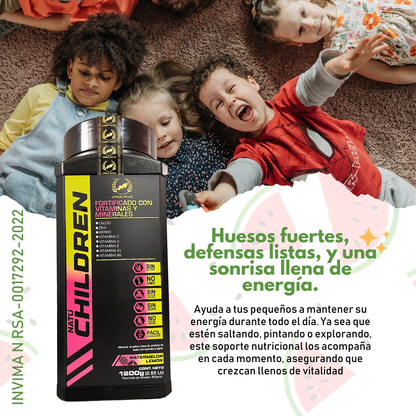 Suplemento en Polvo Sabor Sandia para niños Natuchildren gold Aumenta su bienestar con Vitaminas A,B y C 🎁 Hoy 50% DCTO